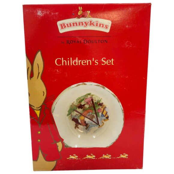 ROYAL DOULTON China Bunnykins 3-Piece Set Bowl, Plate & Mug New/Old Stock - Picture 1 of 11